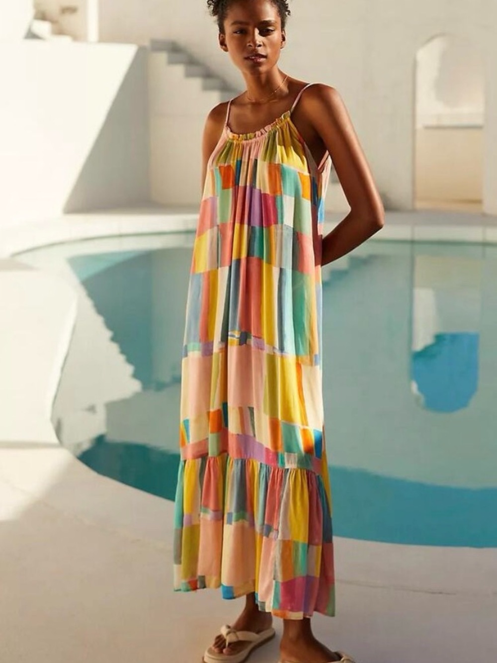 Anthropologie Dress NWT Malika Gauze Multicolor